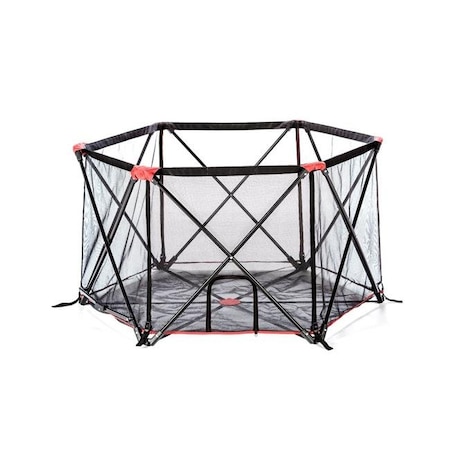Carlson Carlson 2700 6 Panel Portable Pet Yard; Black with Red Accents 2700